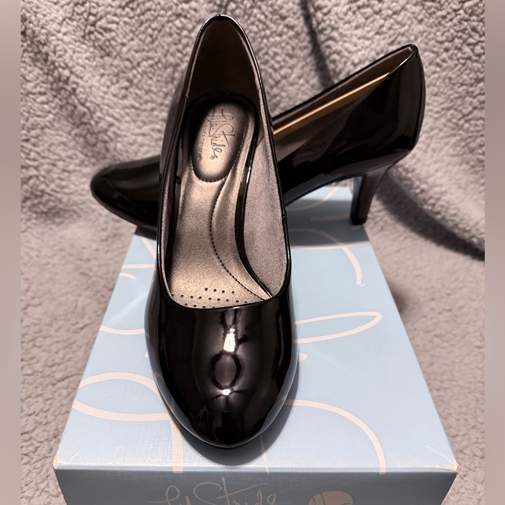 Black Patent Leather Heels